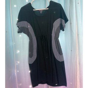 Gray & Black Midi Dress